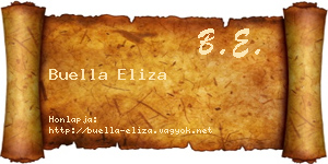 Buella Eliza névjegykártya